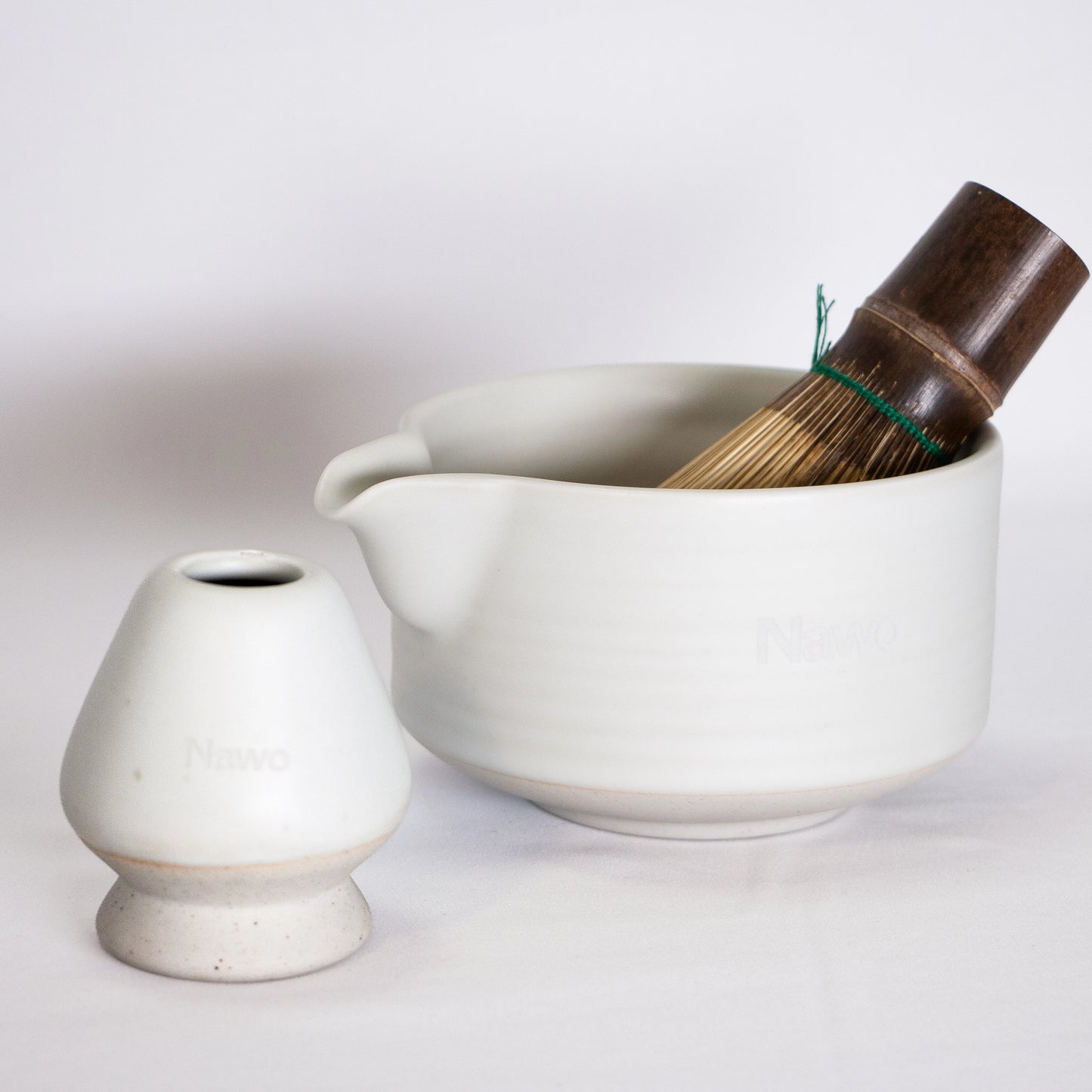 Whisk Holder — White Ceramic