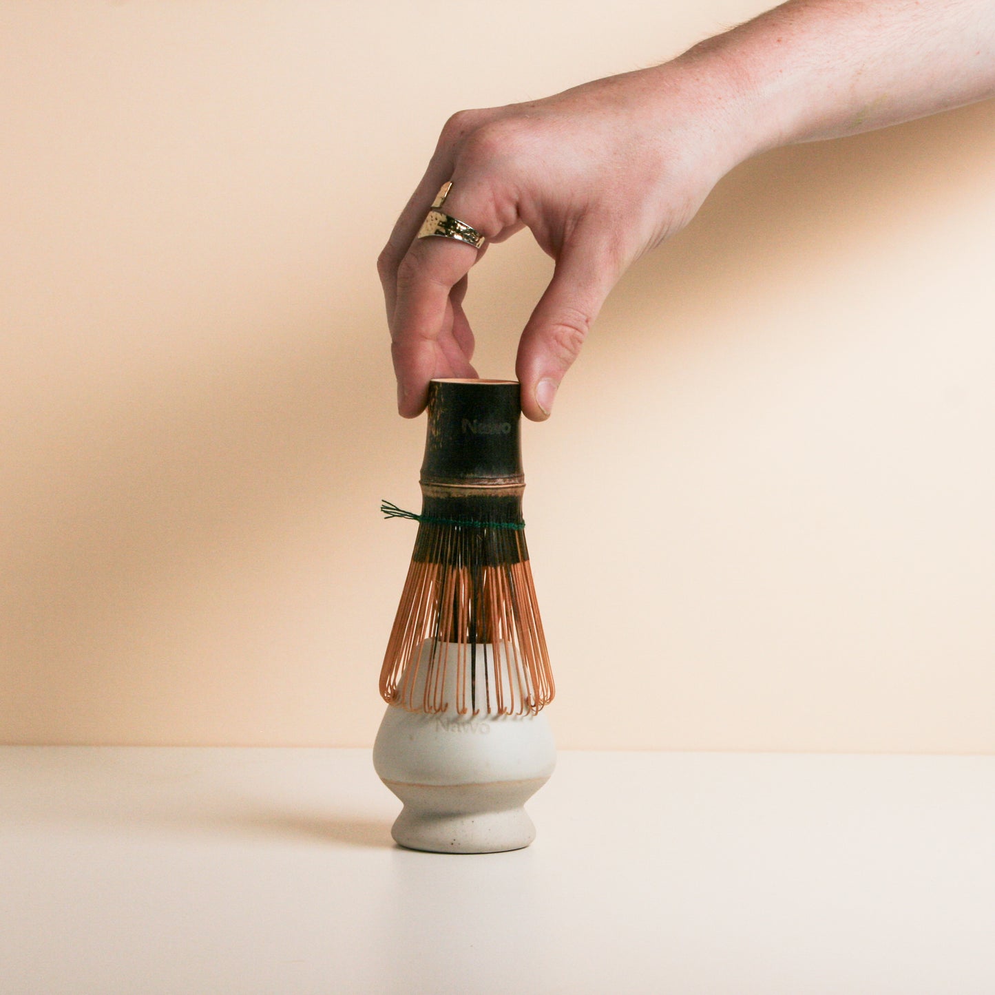 Whisk Holder — White Ceramic